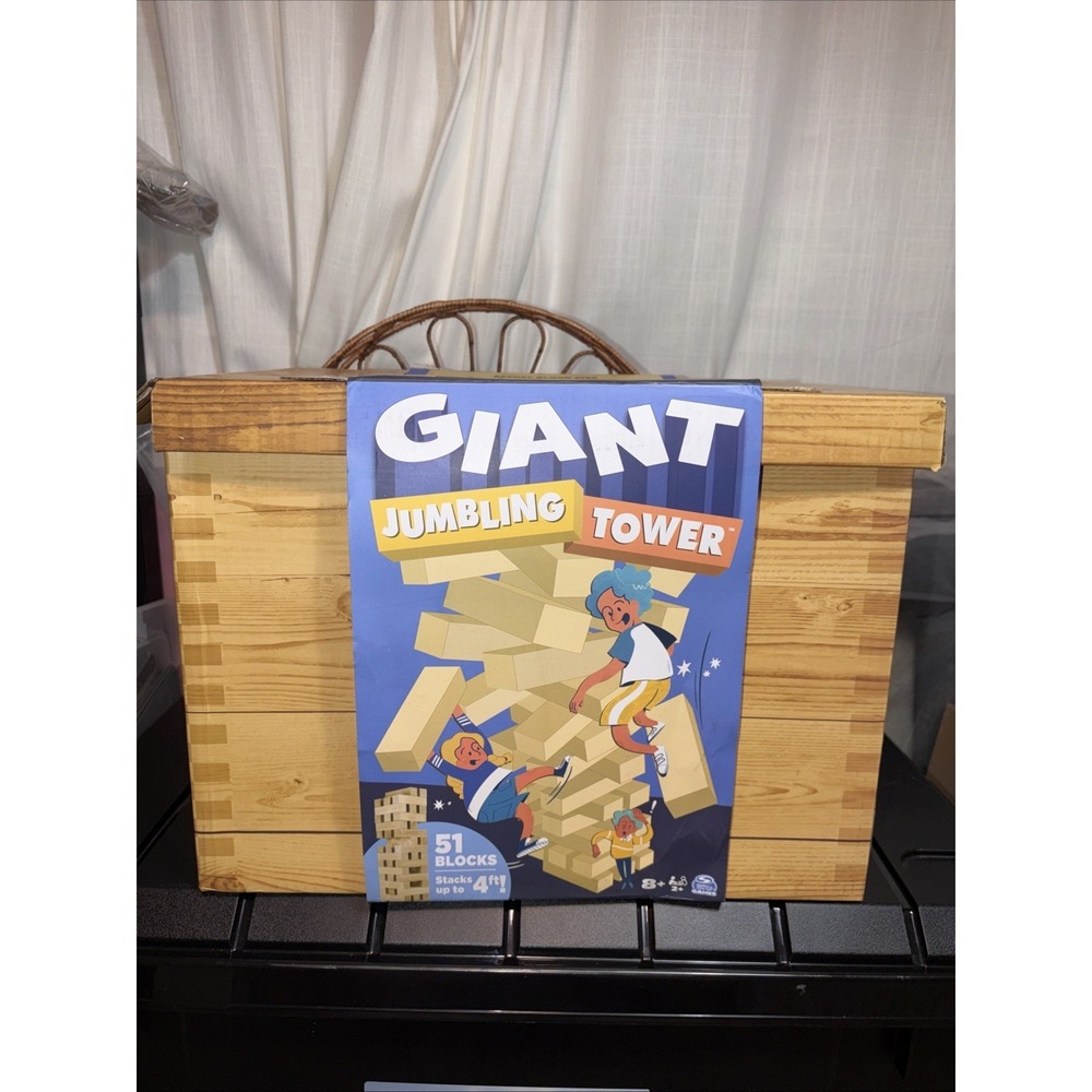 Cardinal Giant Jumbling Tower Game- 51+ PCS Solid Wooden Blocks BRAND NEW IN BOX